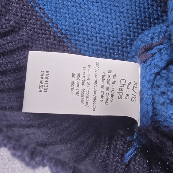 NEW Chaps 1/4 Zip Polo Sweater Men's‎ size XL Color Block Striped prep Academia - Picture 7 of 13